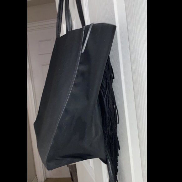 Victoria’s Secret faux leather black tote bag, shoulder bag, carrying travel bag - Picture 6 of 6